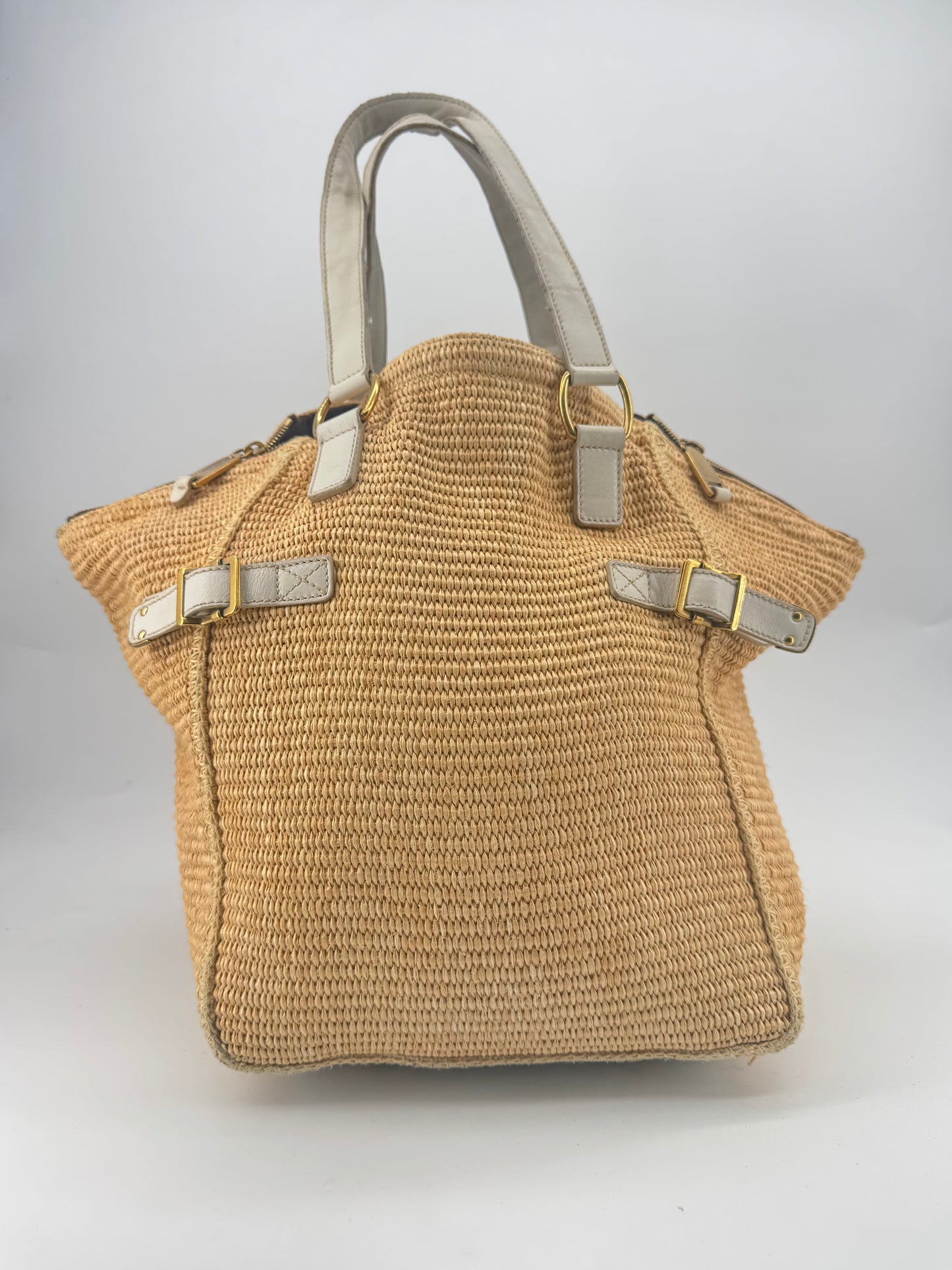 SAINT LAURENT CABAS EN RAPHIA