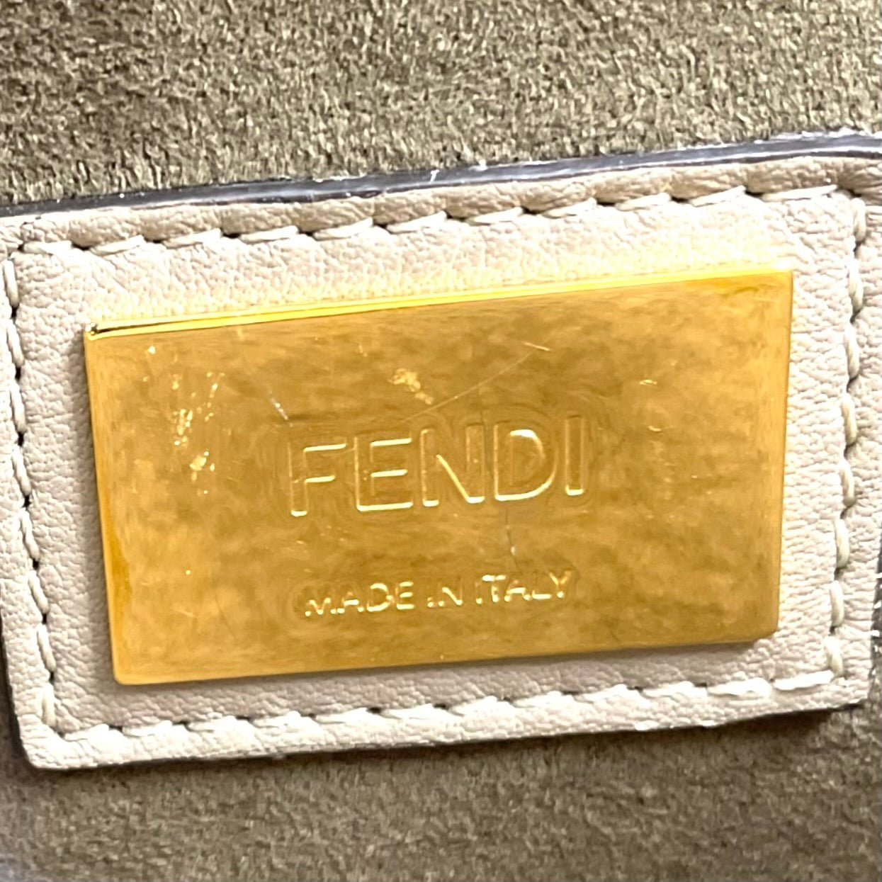FENDI Peekaboo Regular Selleria Beige