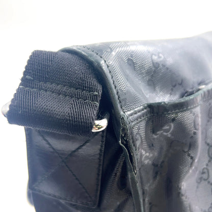 GUCCI GG Imprimé Shoulder Bag noir cuir