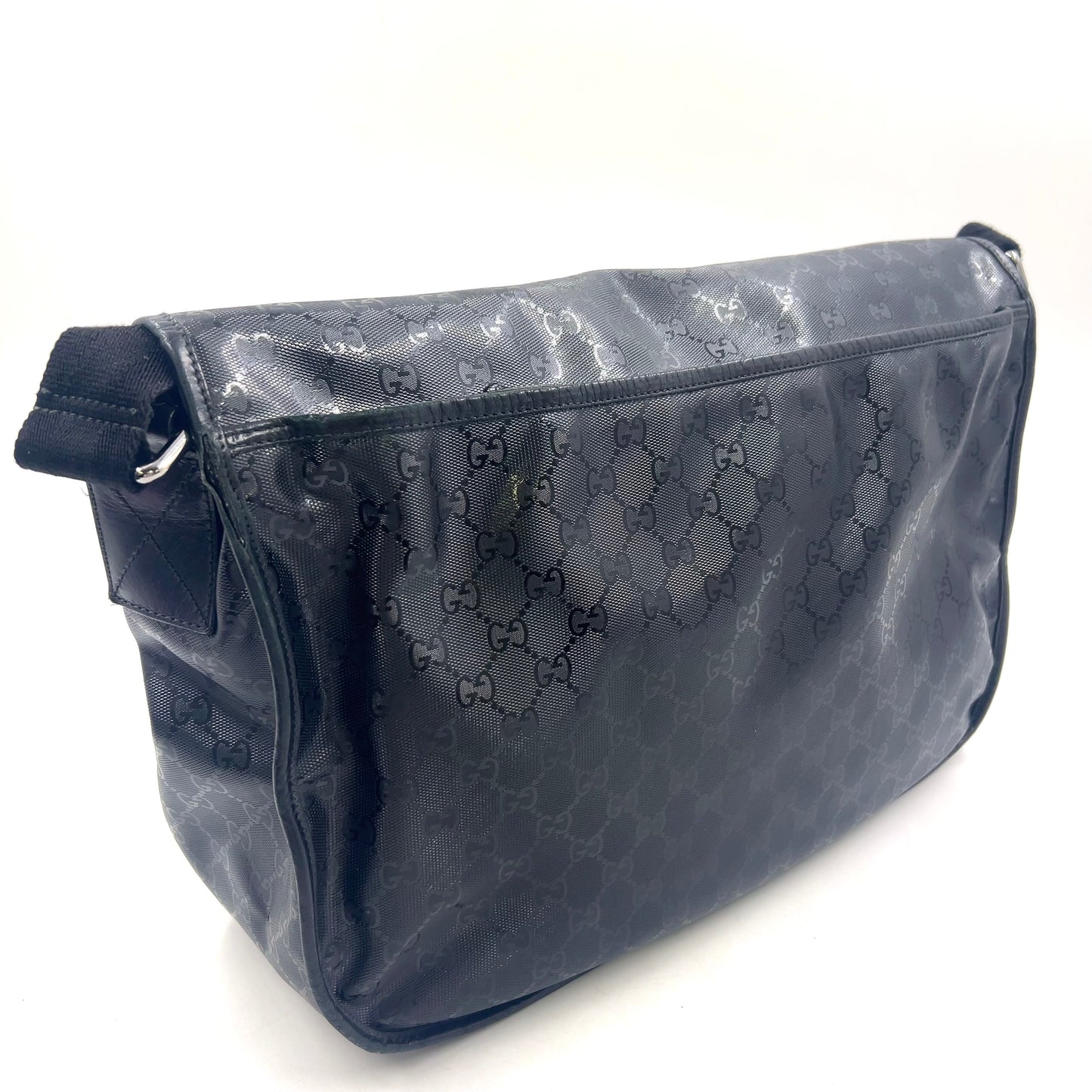 GUCCI GG Imprimé Shoulder Bag noir cuir