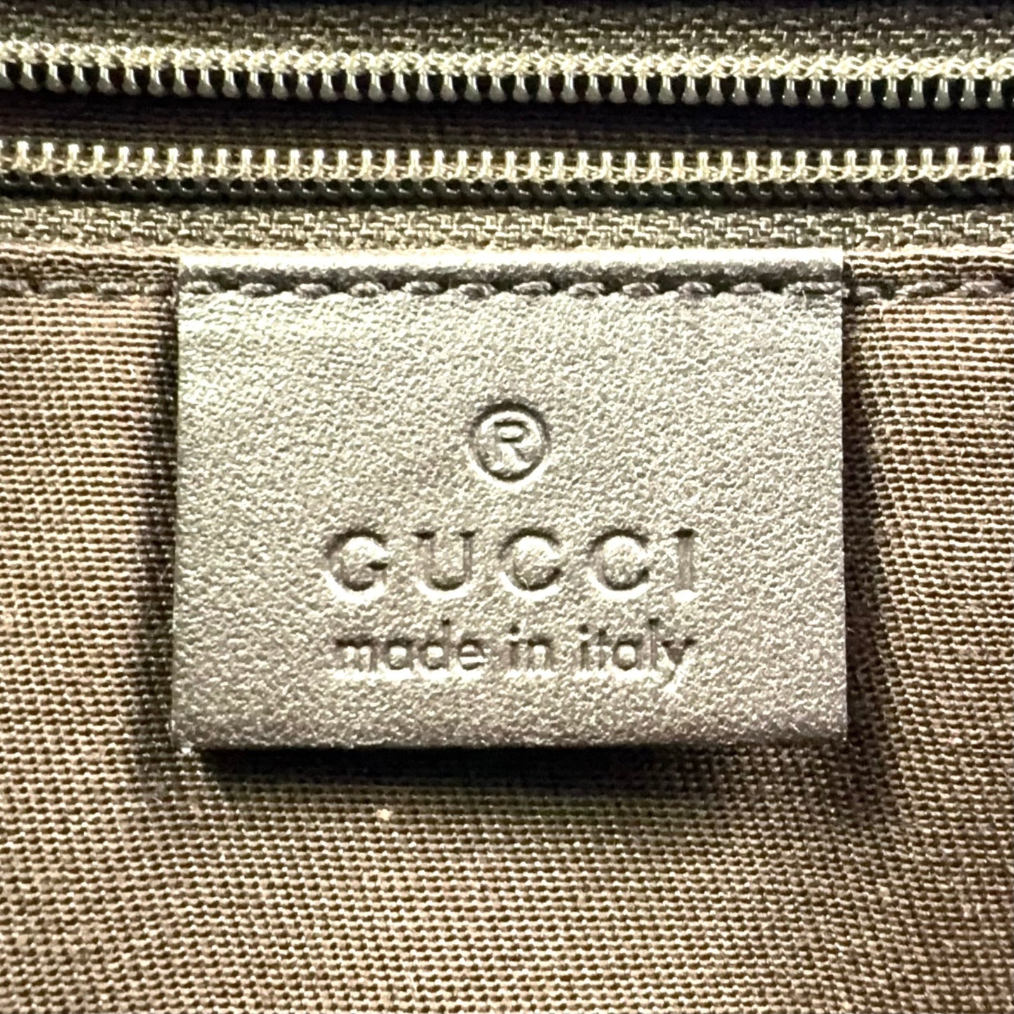 GUCCI GG Supreme Tote Bag Brown Beige
