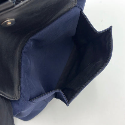 DIOR Bee Motion Backpack Navy Nylon Black Leather