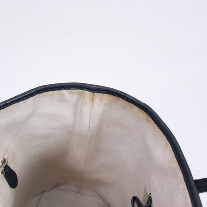 CELINE Carriage Pattern Tote Bleu Cuir