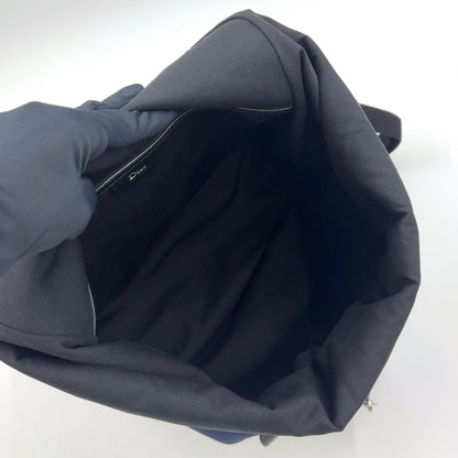 DIOR Bee Motion Backpack Navy Nylon Black Leather