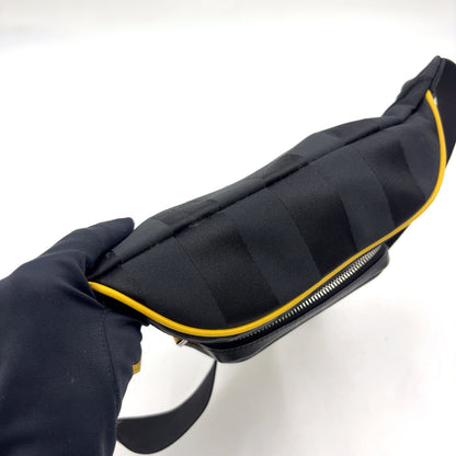FENDI Body Bag cuir et nylon jaune et noir