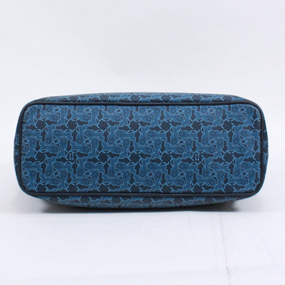 CELINE Carriage Pattern Tote Bleu Cuir