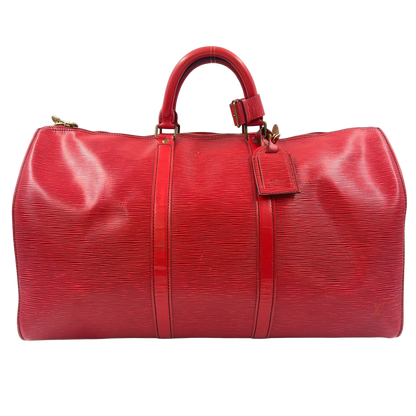 LOUIS VUITTON Keepall 55 Epi castilian red Boston bag