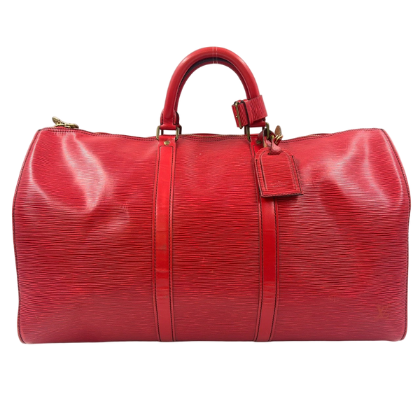 LOUIS VUITTON Keepall 55 Epi castilian red Boston bag