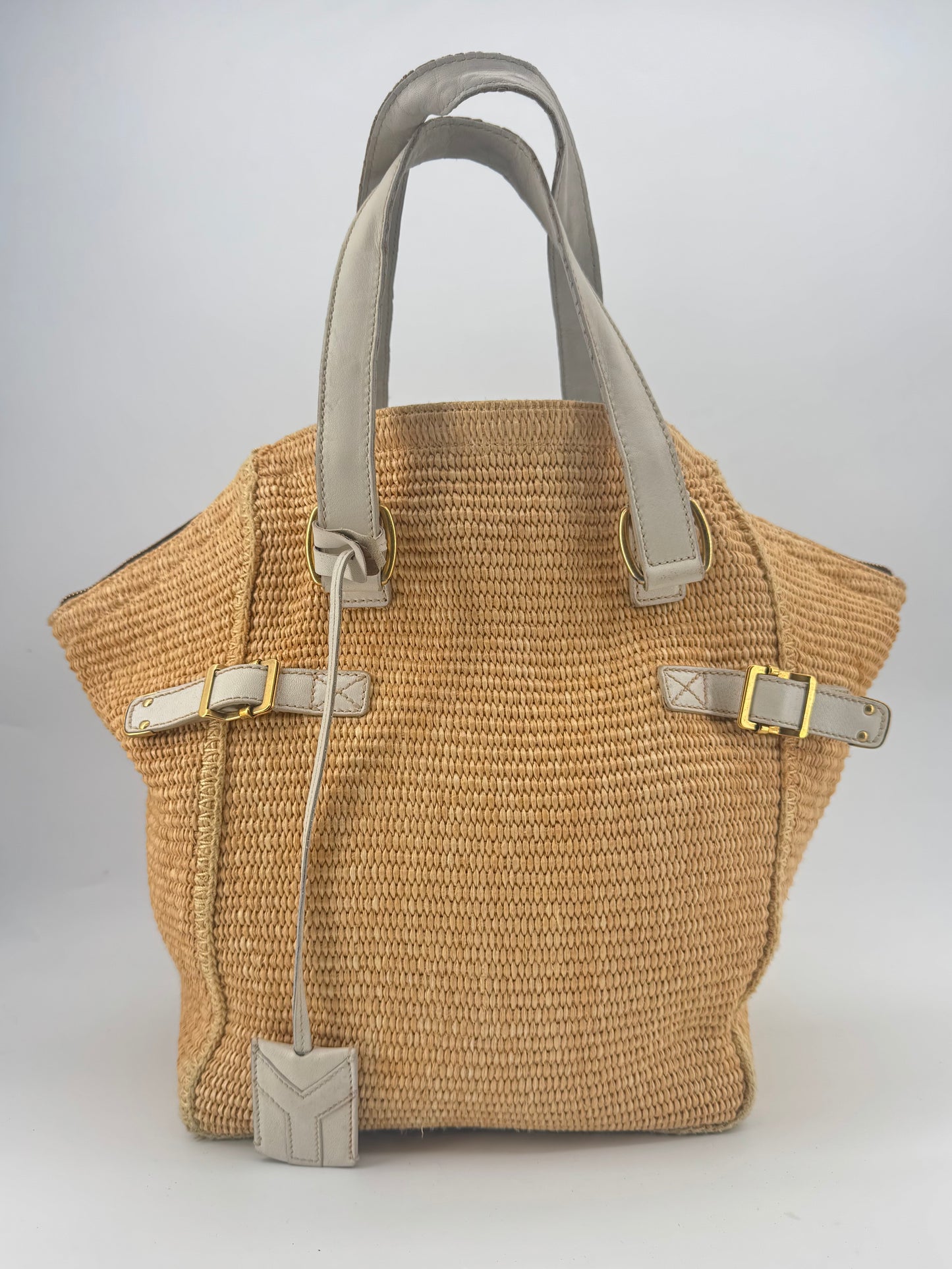 SAINT LAURENT CABAS EN RAPHIA