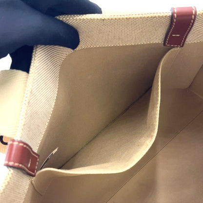 Chloé Woody Medium Tote Bag Canvas Beige