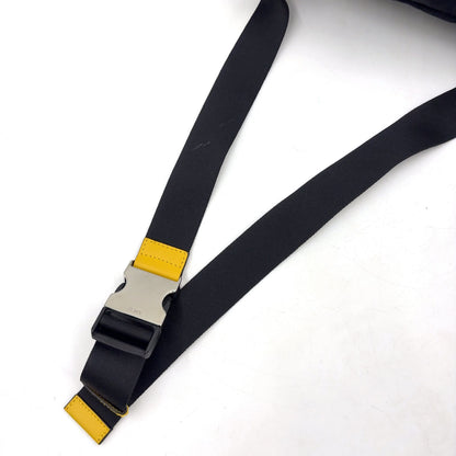 FENDI Body Bag cuir et nylon jaune et noir