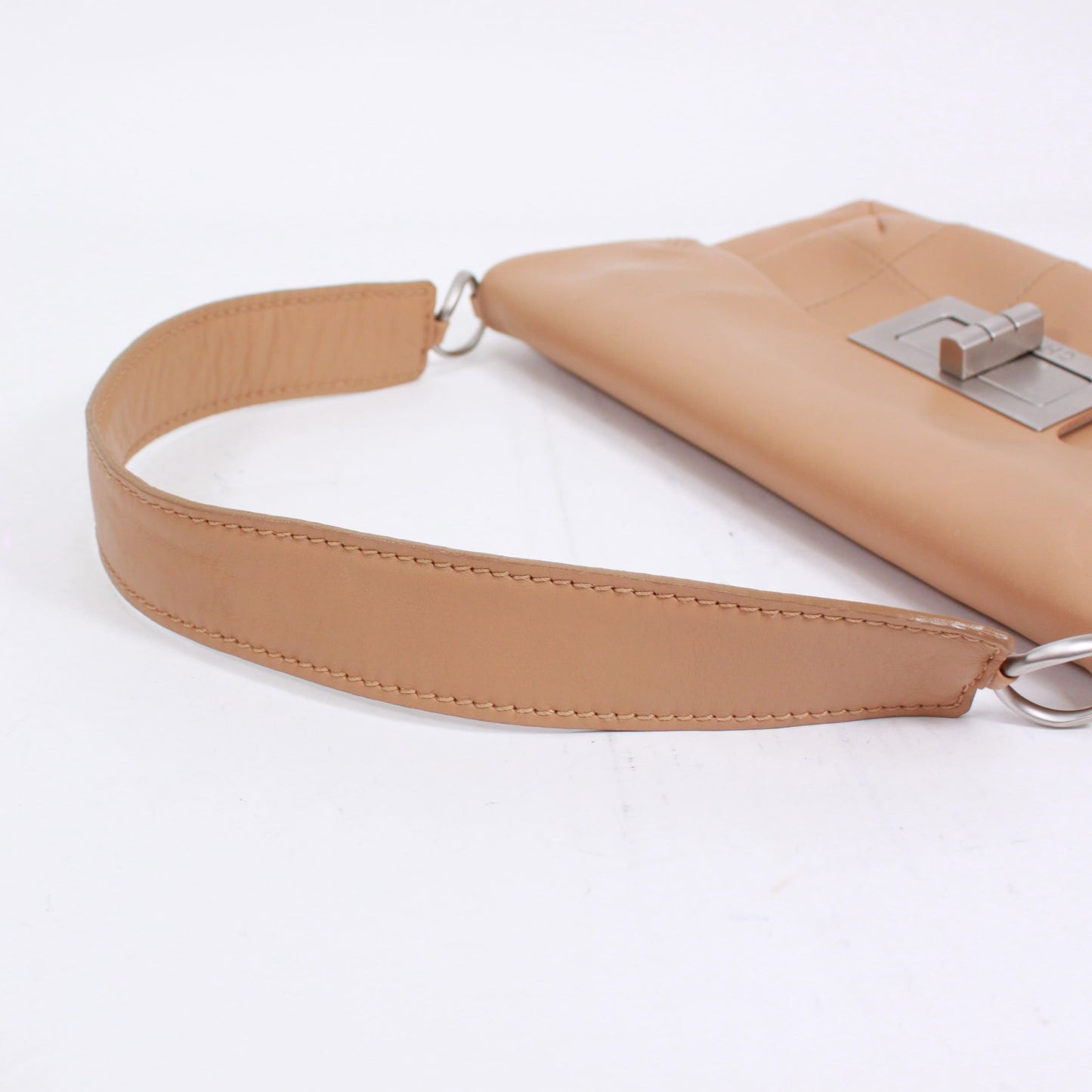 CHANEL 2.55 Chocolate Bar Shoulder Bag Beige Lambskin