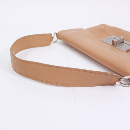 CHANEL 2.55 Chocolate Bar Shoulder Bag Beige Lambskin
