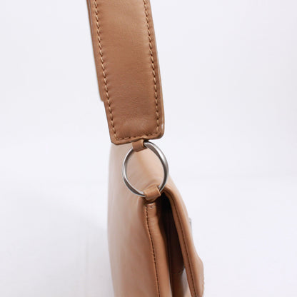 CHANEL 2.55 Chocolate Bar Shoulder Bag Beige Lambskin