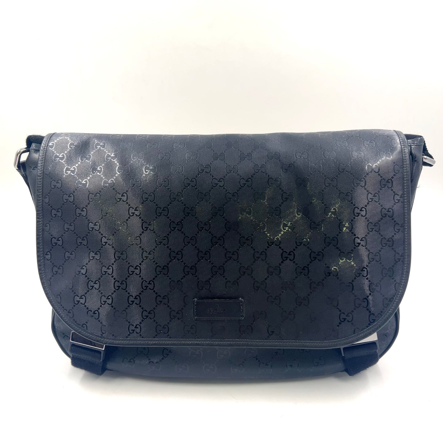 GUCCI GG Imprimé Shoulder Bag noir cuir