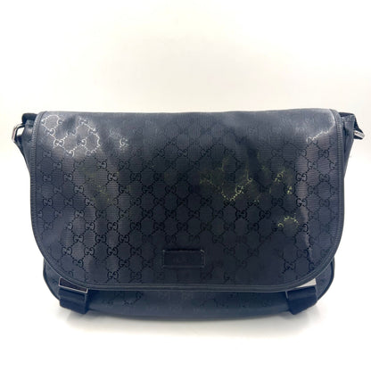 GUCCI GG Imprimé Shoulder Bag noir cuir