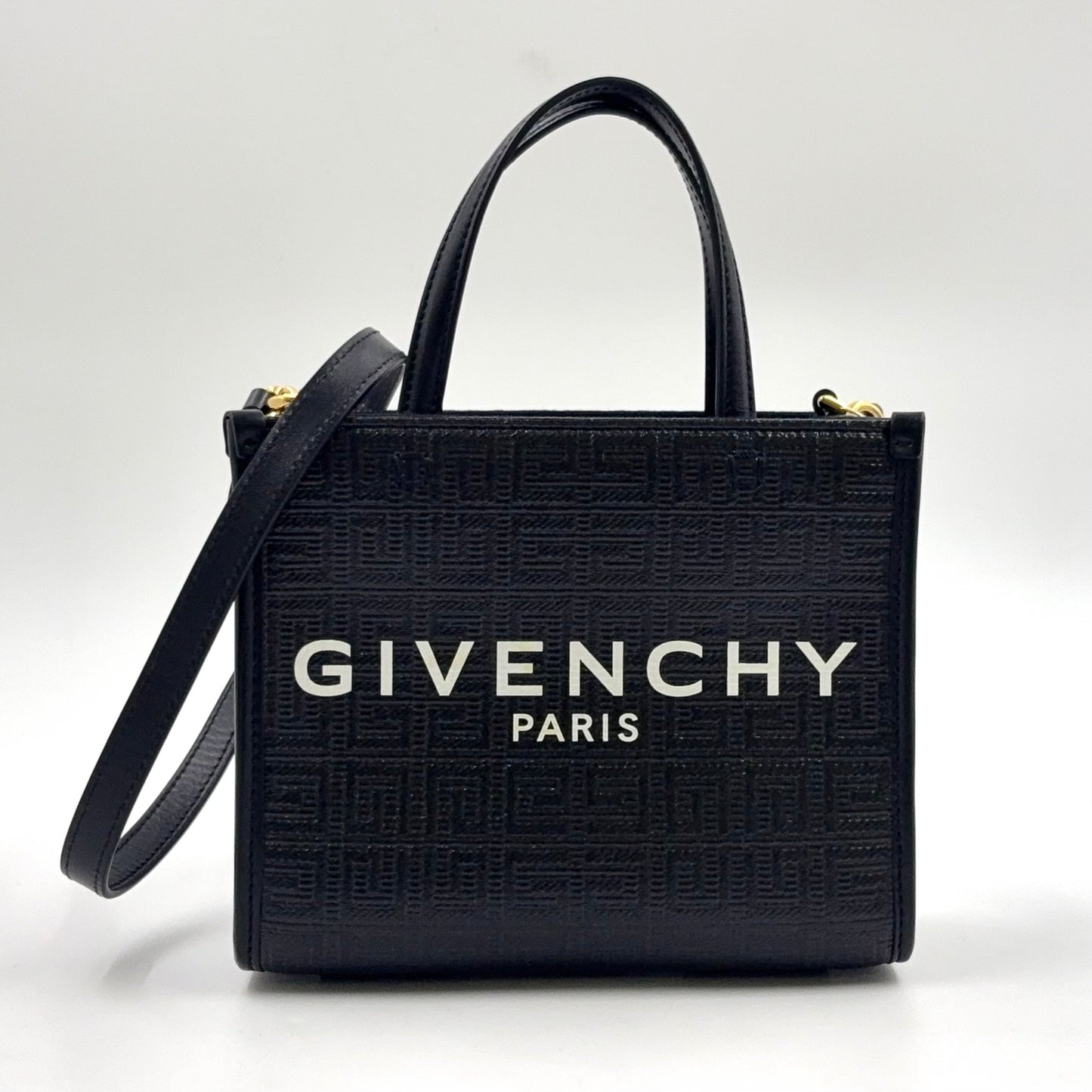 GIVENCHY G-Tote Handbag Black Leather