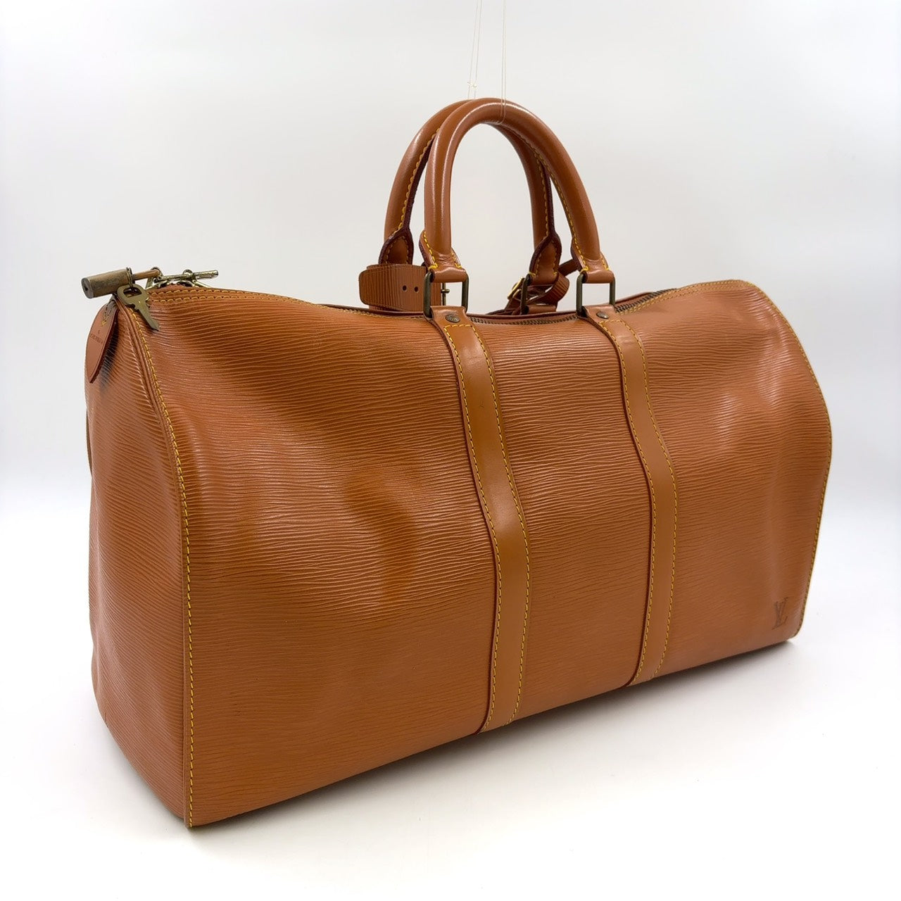 LOUIS VUITTON Keepall 45 Epi zipang gold Boston bag