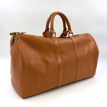 LOUIS VUITTON Keepall 45 Epi zipang gold Boston bag