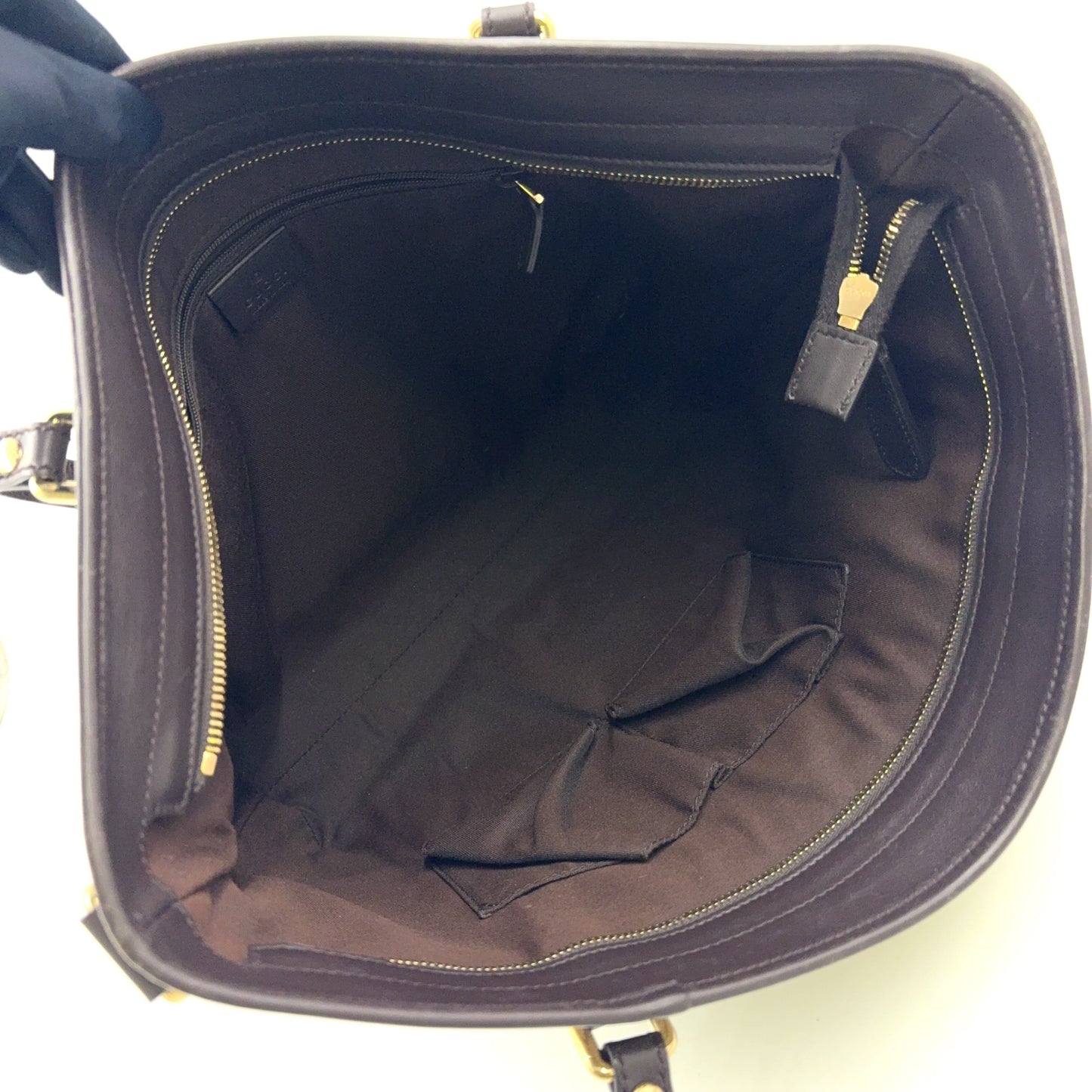 GUCCI GG Supreme Tote Bag Brown Beige