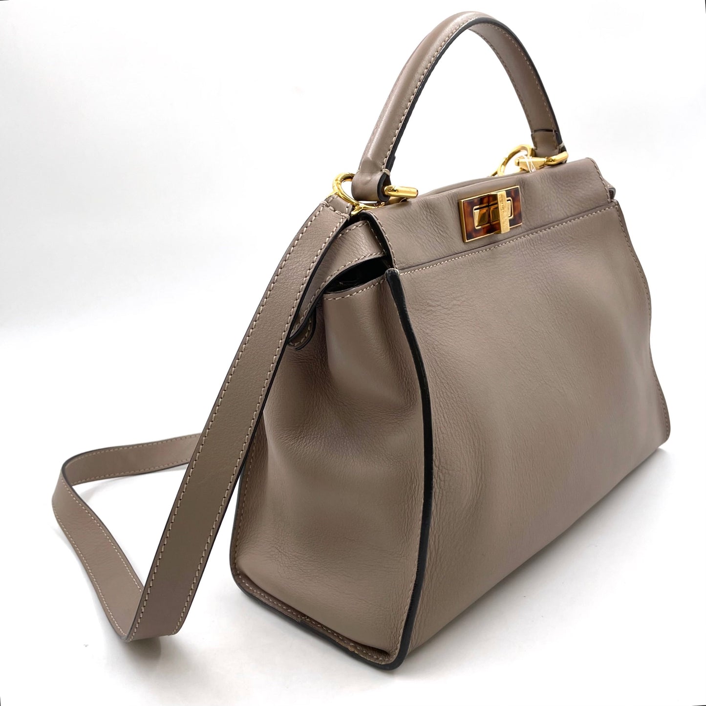 FENDI Peekaboo Regular Selleria Beige