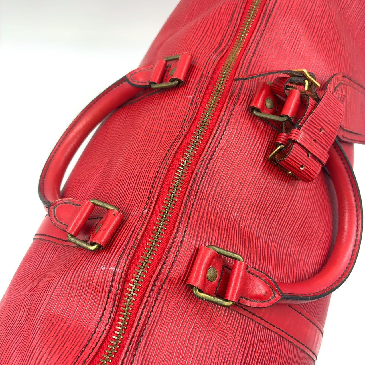 LOUIS VUITTON Keepall 55 Epi castilian red Boston bag