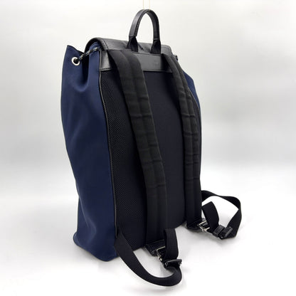 DIOR Bee Motion Backpack Navy Nylon Black Leather