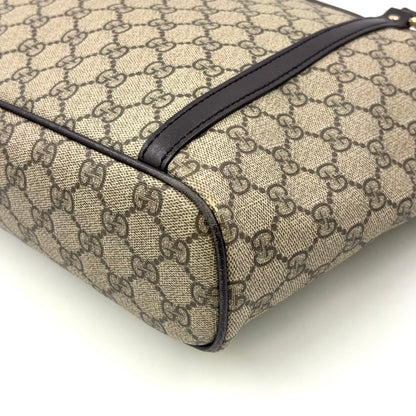 GUCCI GG Supreme Tote Bag Brown Beige