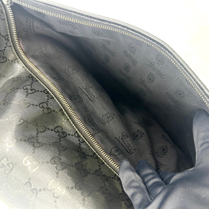 GUCCI GG Imprimé Shoulder Bag noir cuir
