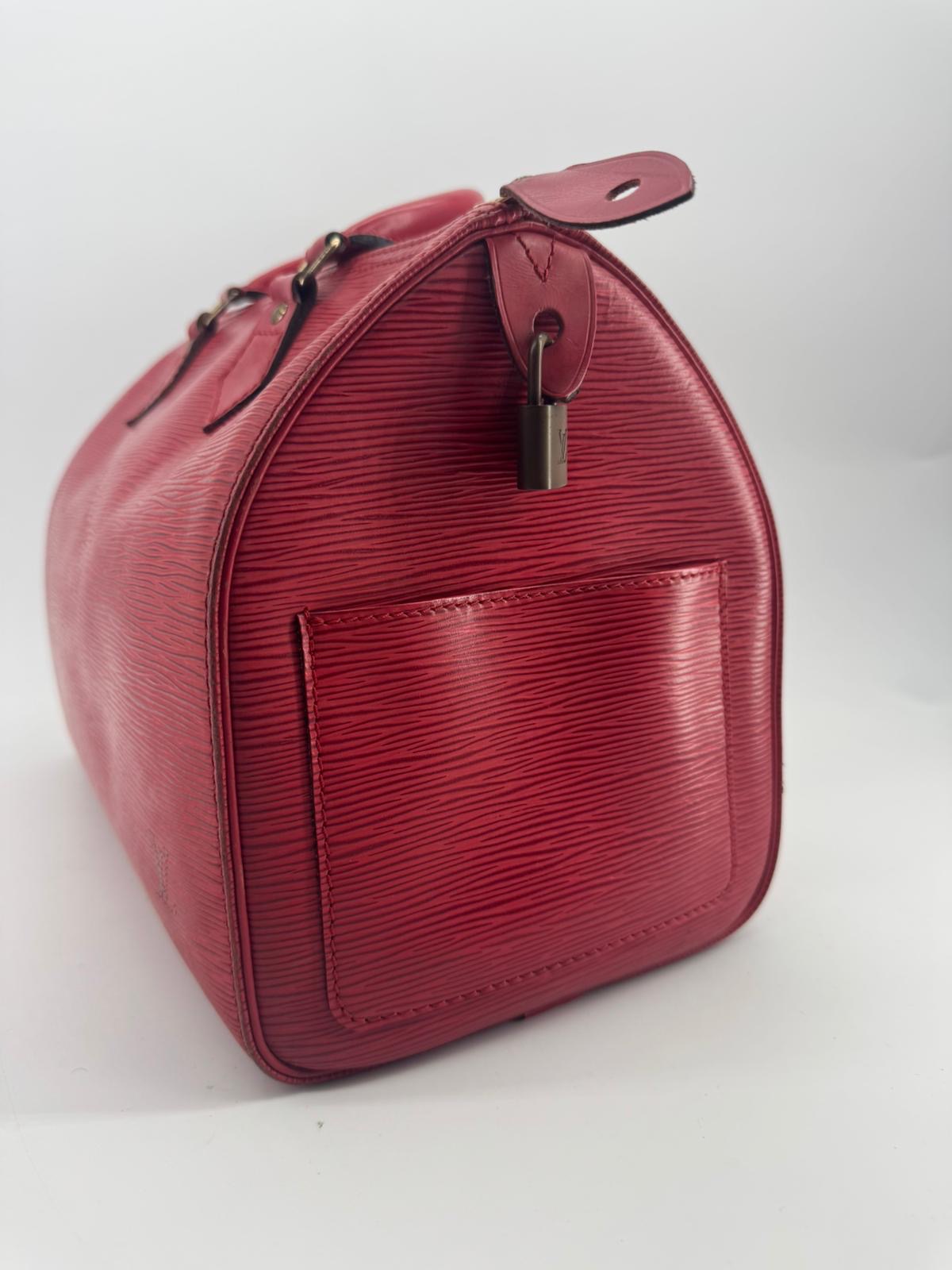 LOUIS VUITTON SPEEDY 35 CUIR EPI ROUGE