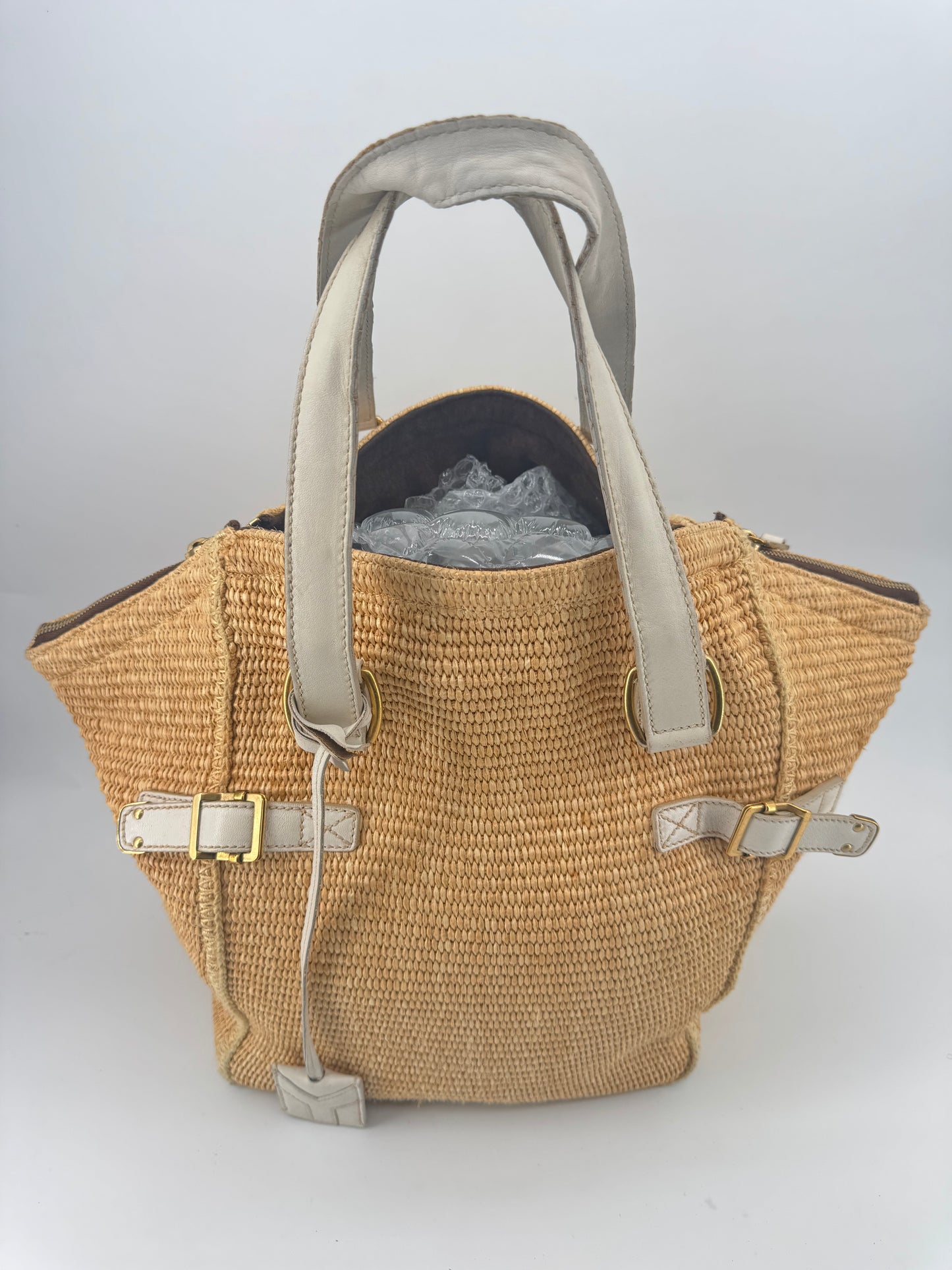 SAINT LAURENT CABAS EN RAPHIA