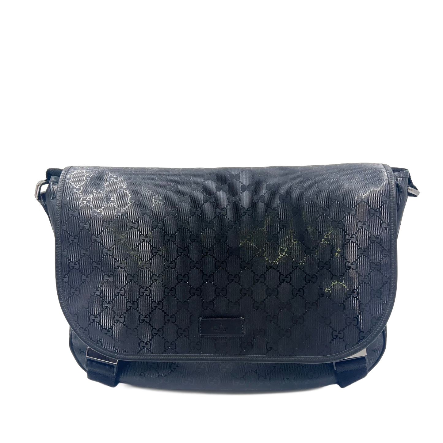GUCCI GG Imprimé Shoulder Bag noir cuir