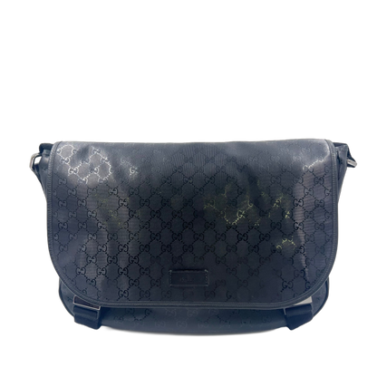 GUCCI GG Imprimé Shoulder Bag noir cuir
