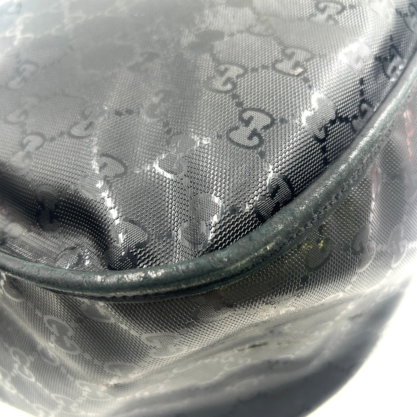GUCCI GG Imprimé Shoulder Bag noir cuir