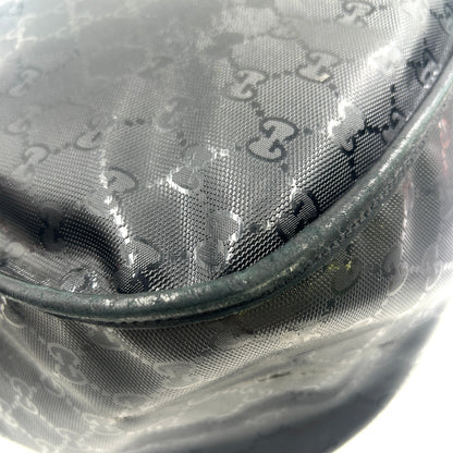 GUCCI GG Imprimé Shoulder Bag noir cuir