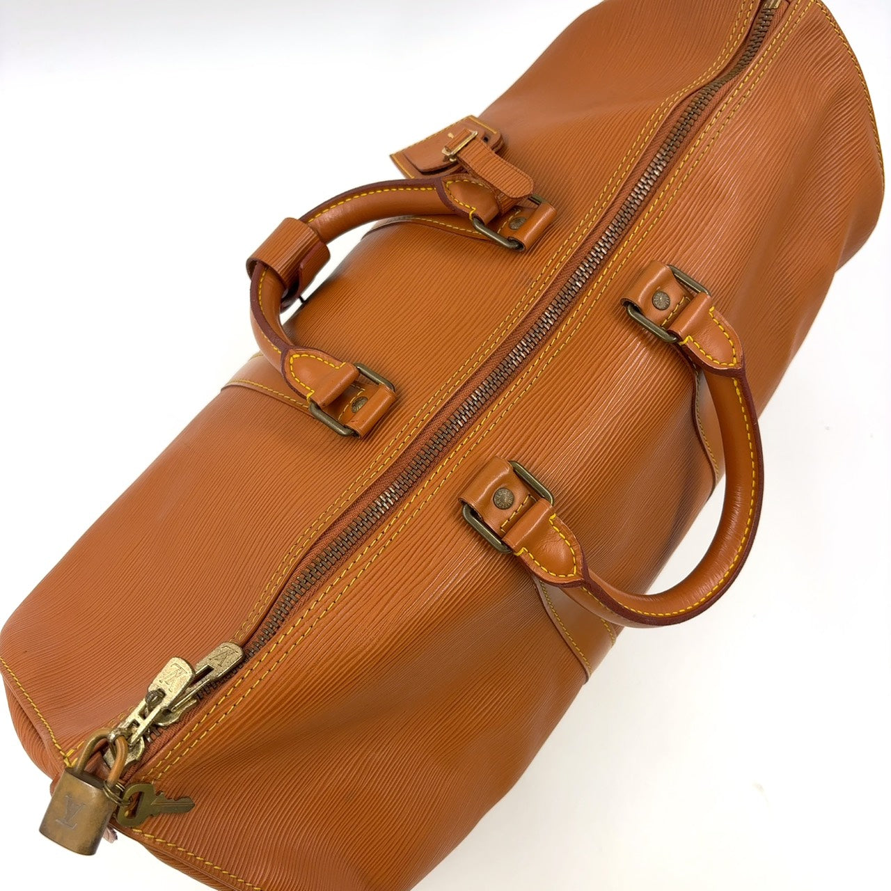 LOUIS VUITTON Keepall 45 Epi zipang gold Boston bag