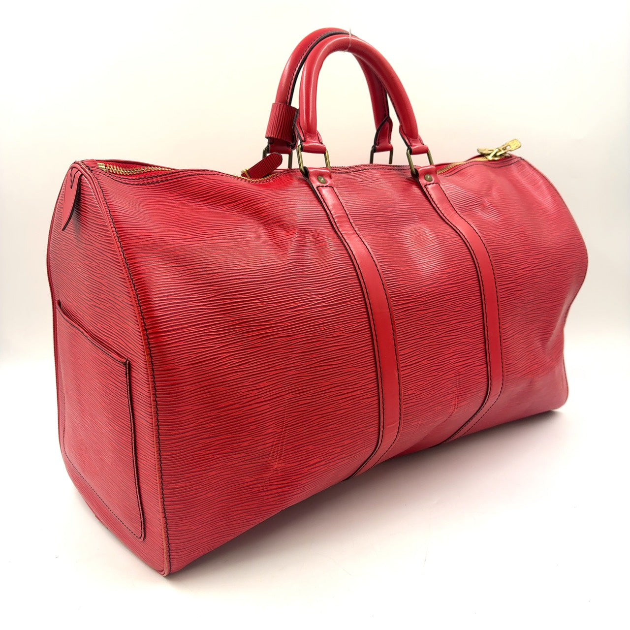LOUIS VUITTON Keepall 55 Epi castilian red Boston bag