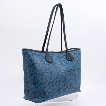CELINE Carriage Pattern Tote Bleu Cuir